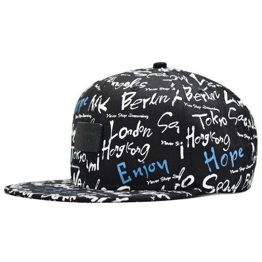 6-Panel Flat Brim Hat with Signature Rubber Patch - Image 4