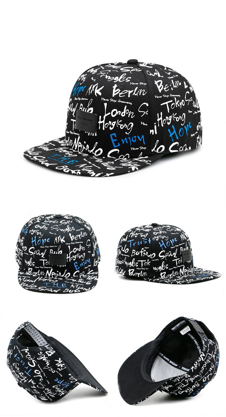 6-Panel Flat Brim Hat with Signature Rubber Patch - Image 5