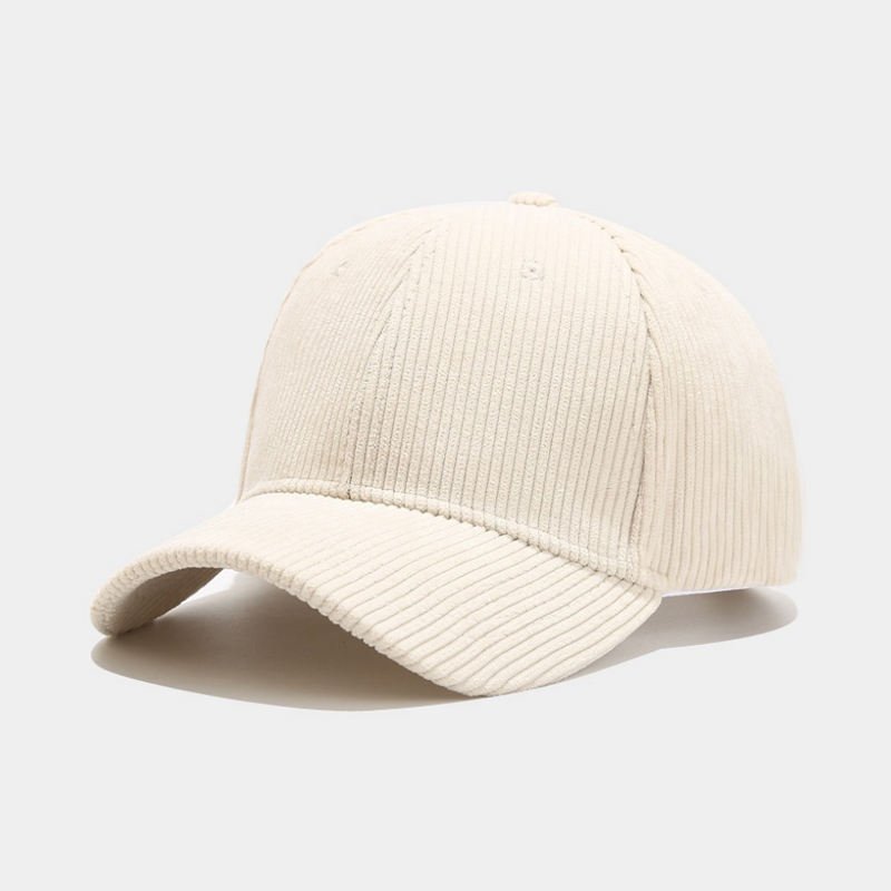 Corduroy Solid Color Baseball Cap - 6-Panel Adjustable Dad Hat - Image 4