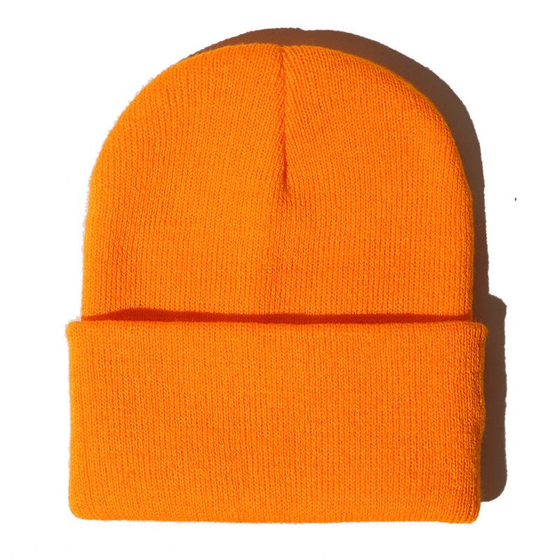 Unisex Solid Color Knit Beanie Hat - Image 3