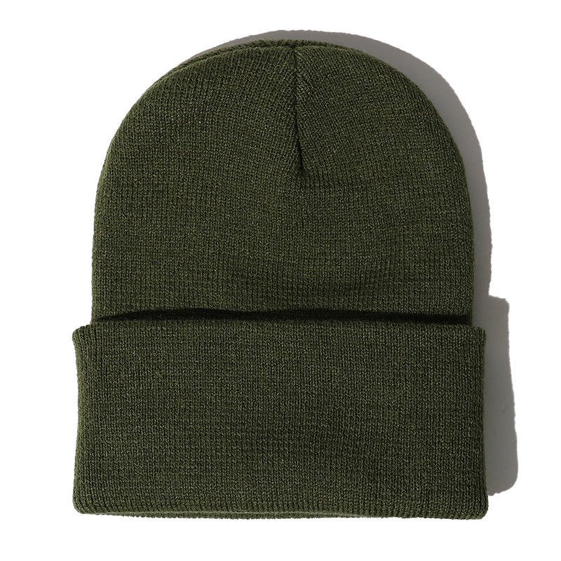 Unisex Solid Color Knit Beanie Hat - Image 4