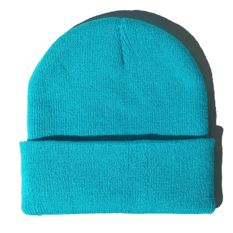 Unisex Solid Color Knit Beanie Hat - Image 5